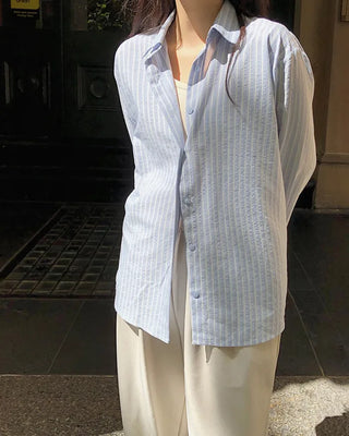 Embossed striped shirt