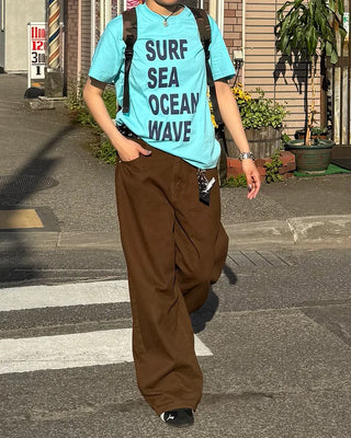 Cotton wide-leg pants
