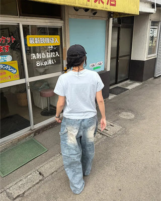 (Unisex) Vintage Camo Denim Pants