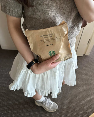 Elastic waist cantilever mini skirt