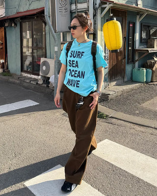 Cotton wide-leg pants
