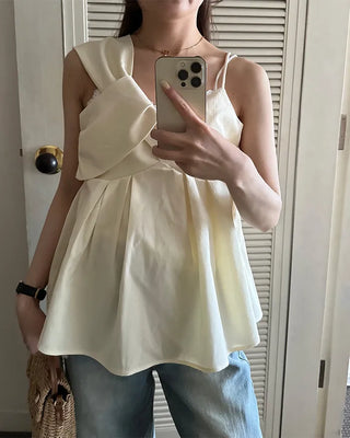 Asymmetrical Twist Bustier Blouse