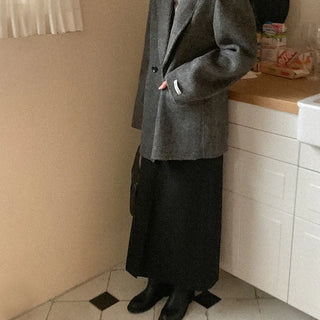 Wool herringbone handmade jacket