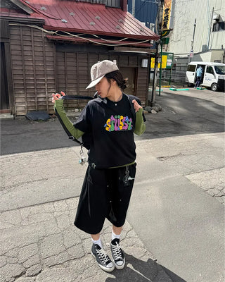 (UNISEX) Snap Bermuda Easy Pants