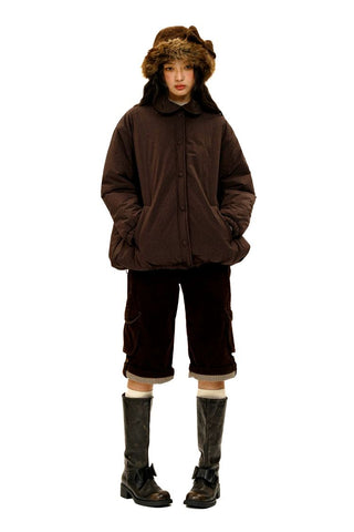 [Moromoro2] Doll Collar A-Line Padded  Jacket