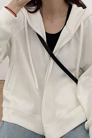 loose casual hooded jacket