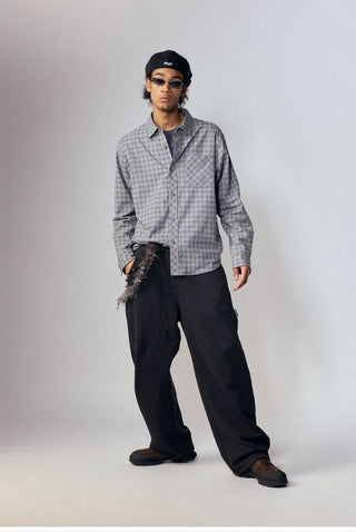 [Monterest] Relaxed Fit Check Pocket Shirt