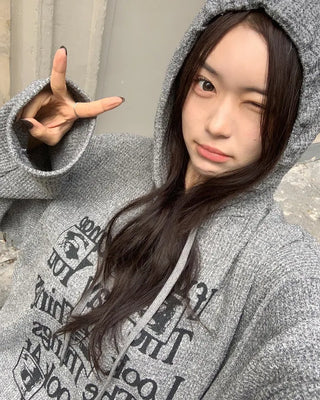 Lettering Hooded Oversized T-Shirt (4 colors)