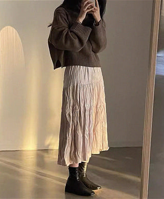 retro turtleneck loose sweater
