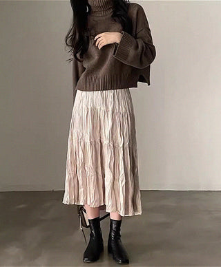 retro turtleneck loose sweater