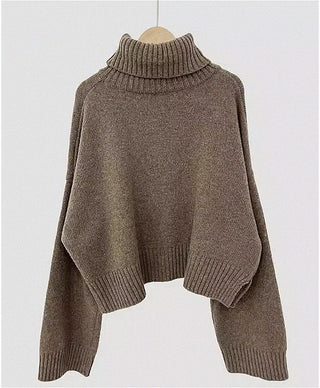 retro turtleneck loose sweater