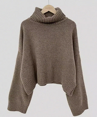 retro turtleneck loose sweater