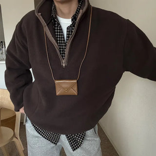 Basic fleece half-zip-up