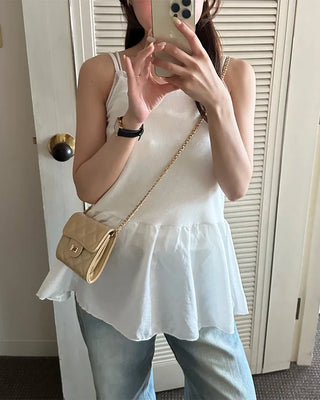 Long frill lace camisole