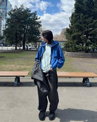 Oversized washed zip hoodie