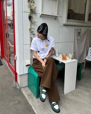 Cotton wide-leg pants