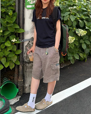 Lettering Cropped T-Shirt