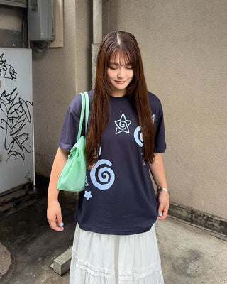 Star print short-sleeved T-shirt