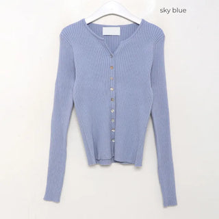 Simple ribbed cardigan