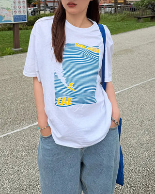 Surf print T-shirt