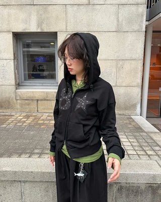 Eight Star Patch Zip Hoodie