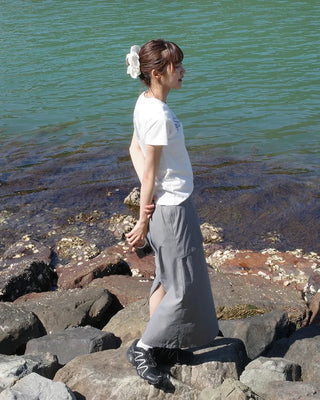 Layered long skirt