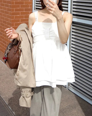 Ribbon flare camisole
