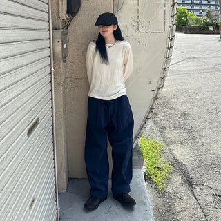 (Unisex) Casual Cotton Elastic Waist Pants