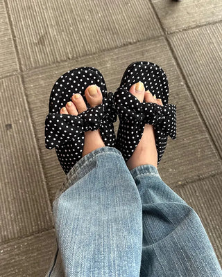 Big Ribbon Mule Sandals