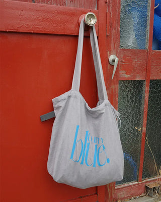 Lettering Drawstring Tote Bag