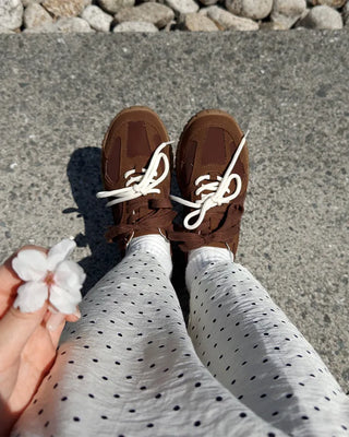 Two-tone strap sneakers