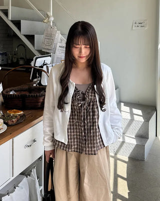 Checkered camisole set