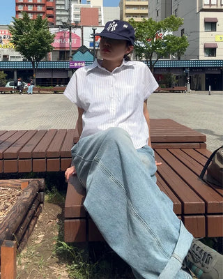 Striped half shirt