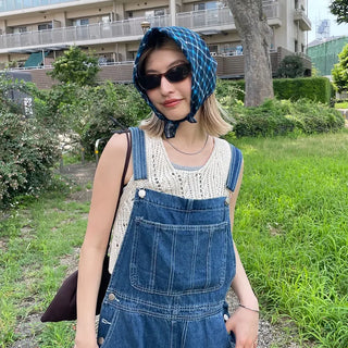 Checked scarf