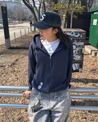 Cropped oversized hoodie