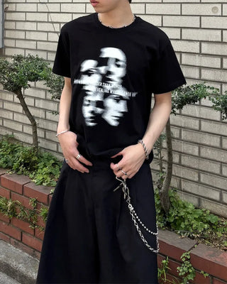 Face print T-shirt