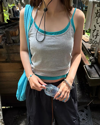 Halter layered camisole