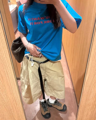 Layered lettering T-shirt