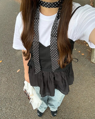 Shirred strap camisole blouse