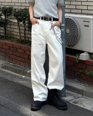 Wide-leg pants with elastic waistband