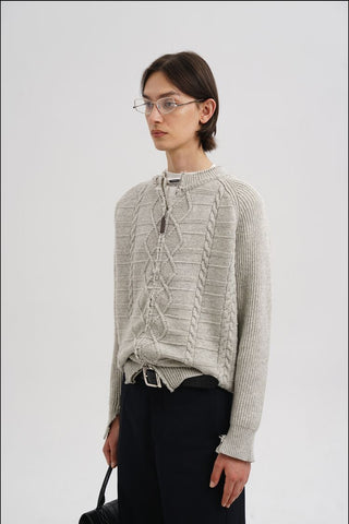 [MASONPRINCE] Cable Knit Cardigan