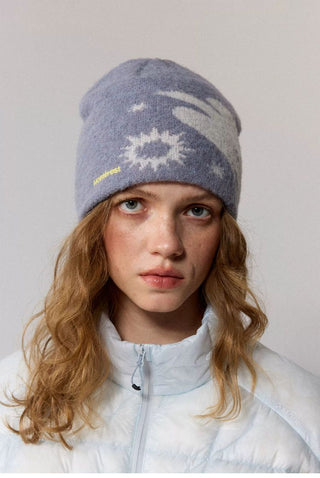 [Monterest] Jacquard Pattern Brushed Knit Beanie