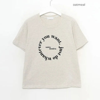 Round lettering T-shirt