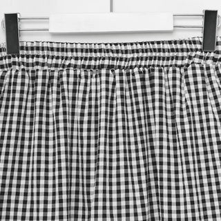 Checked cantan skirt