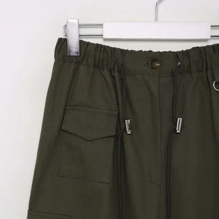Pintuck cargo pants
