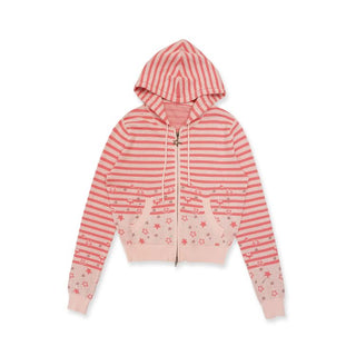 [Moromoro2] Star Striped Rhinestone Knit  Top