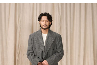 [CULTUM] Heavyweight Wool Herringbone Polo Coat
