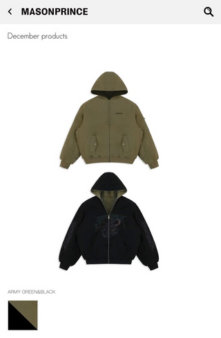 MASONPRINCE Reversible Printed Hood Jacket