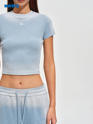 [NOTAWEAR] Equestrian Badge Slim Fit Crop  Tee