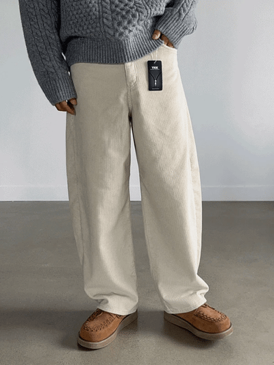Tove Chenille Corduroy Curved Pants